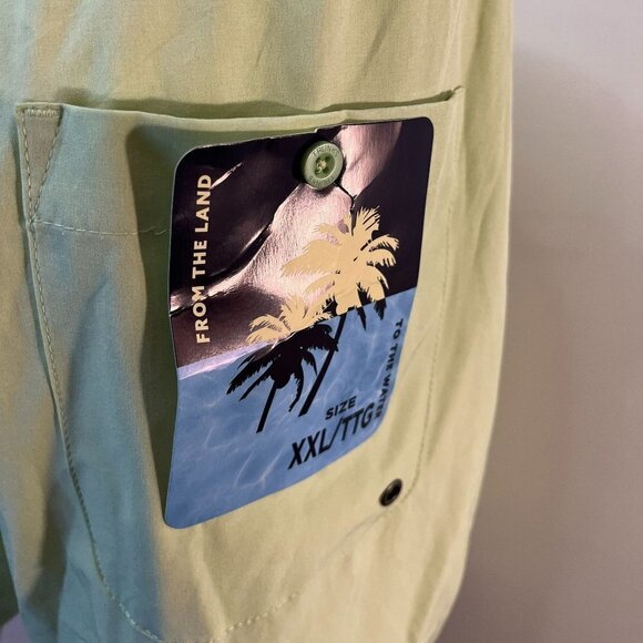 Trunks Men's Shadow Lime Land to Water 360 Stretch Shorts - Size XXL - NWT - Picture 4 of 6